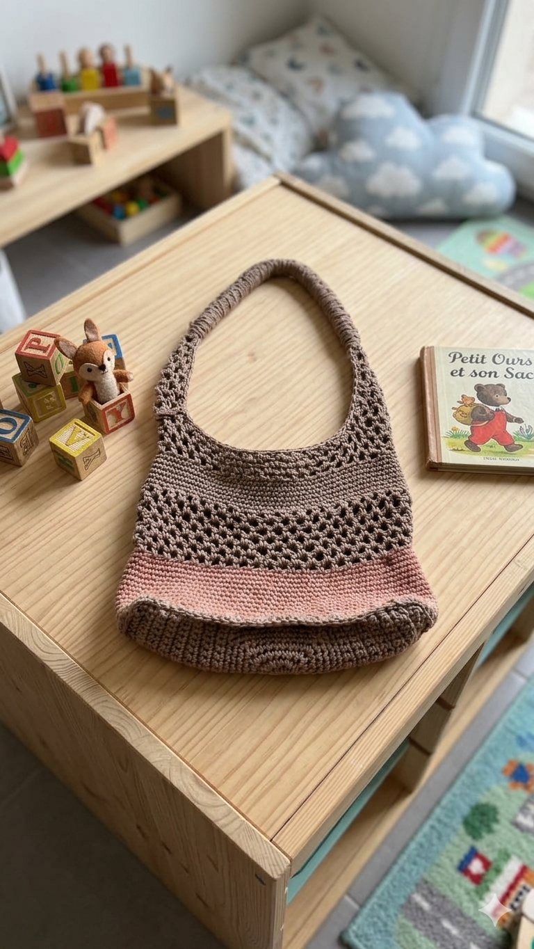 Sac à main enfants, fait au crochet
